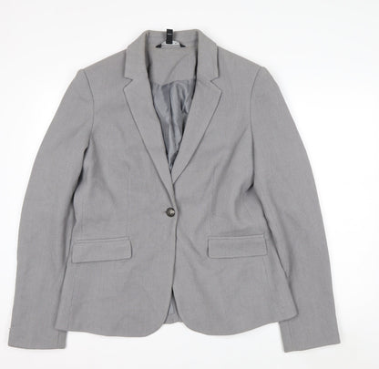 Long Tall Sally Women's Grey Size 16 Classic Tailored Blazer