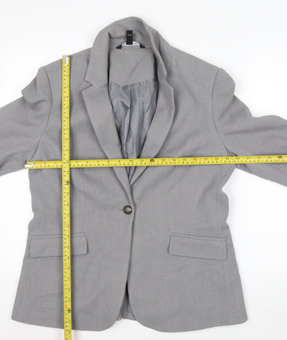 Long Tall Sally Women's Grey Size 16 Classic Tailored Blazer