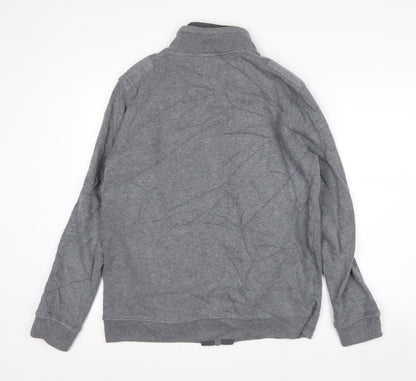 Jasper Conran Men’s Grey Full Zip High Neck Knit Jumper L