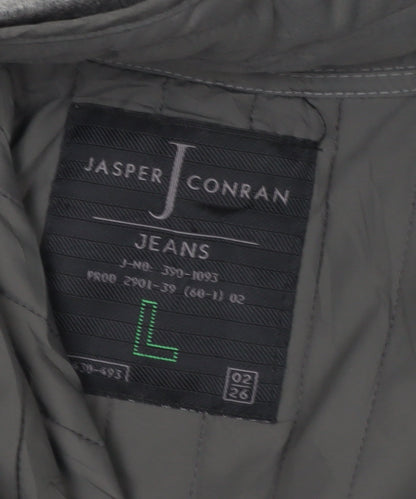 Jasper Conran Men’s Grey Full Zip High Neck Knit Jumper L