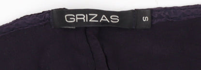Grizas Women's Black Velvet A-Line Knee Length Dress S