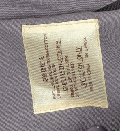 Sophisticate Miss Women’s Purple Belted Trench Coat Size 12 Long Sleeve