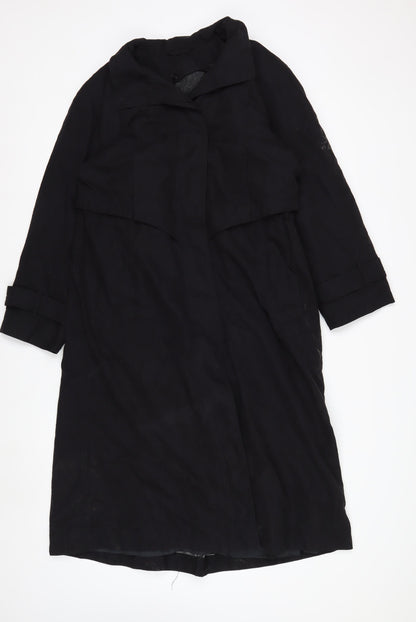 Fleet Street Women’s Black Petite Long Overcoat Size 6