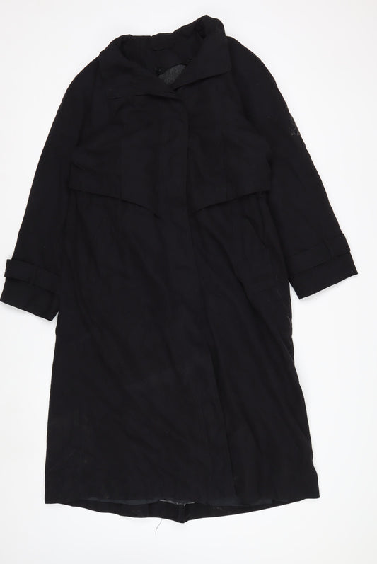 Fleet Street Women’s Black Petite Long Overcoat Size 6