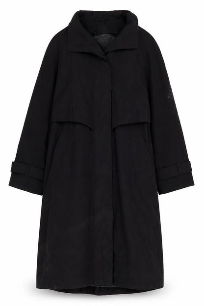 Fleet Street Women’s Black Petite Long Overcoat Size 6