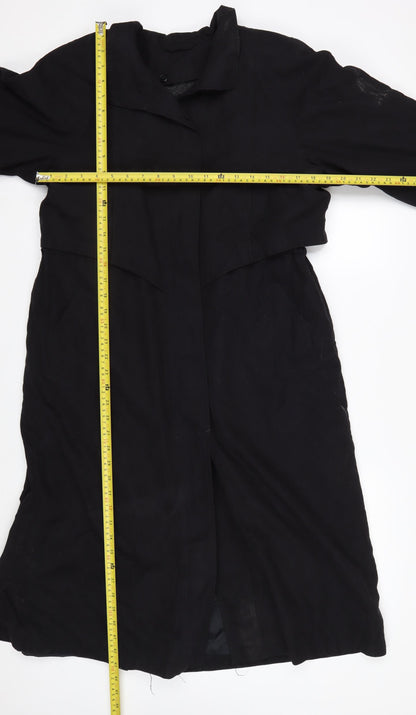 Fleet Street Women’s Black Petite Long Overcoat Size 6