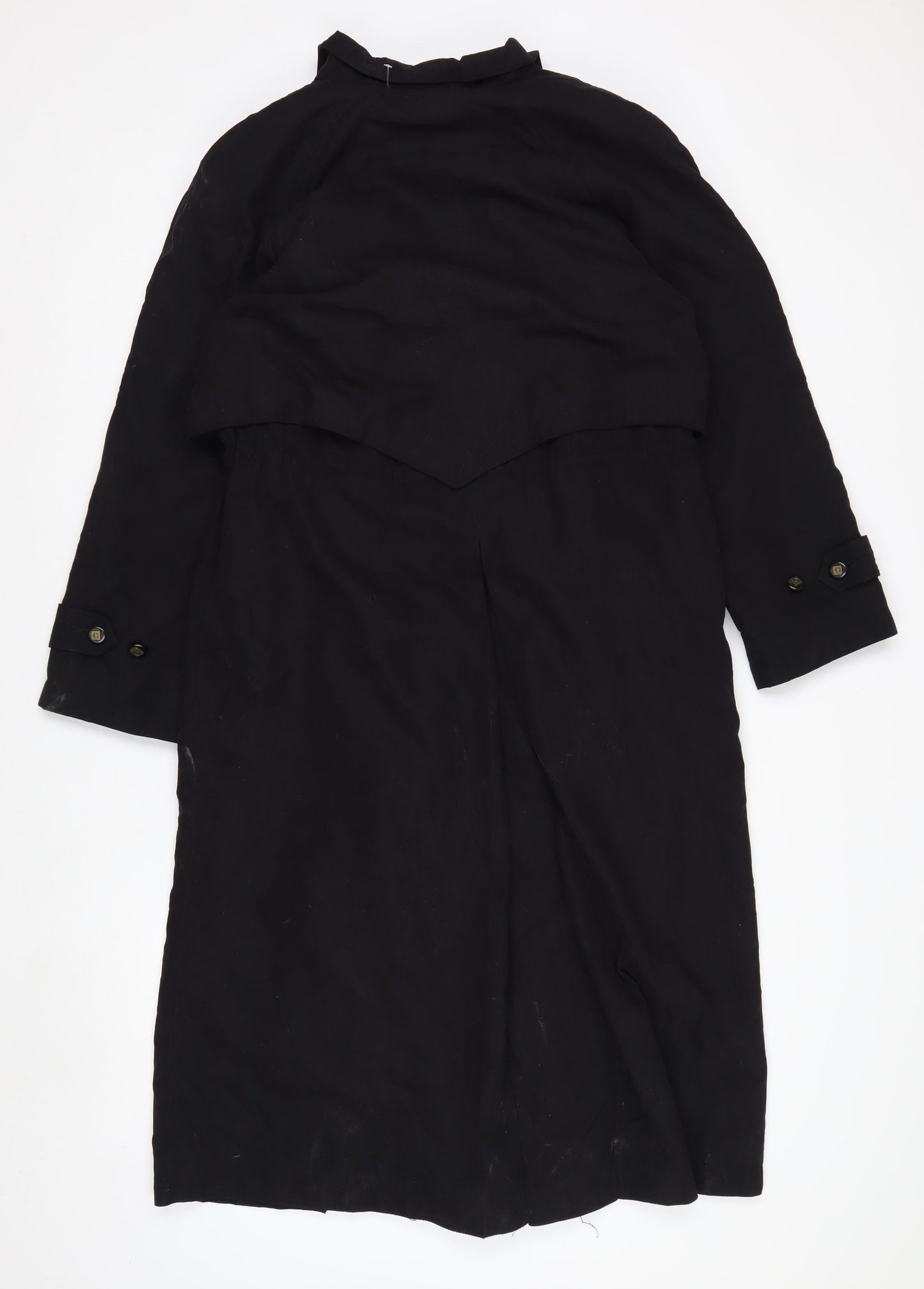 Fleet Street Women’s Black Petite Long Overcoat Size 6