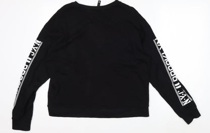 H&M Men’s Black NYC Graphic Long Sleeve Cotton Casual Top M