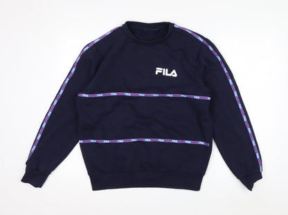 FILA Men's Blue Logo Pullover Sweatshirt Size S