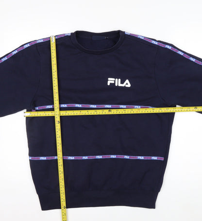 FILA Men's Blue Logo Pullover Sweatshirt Size S