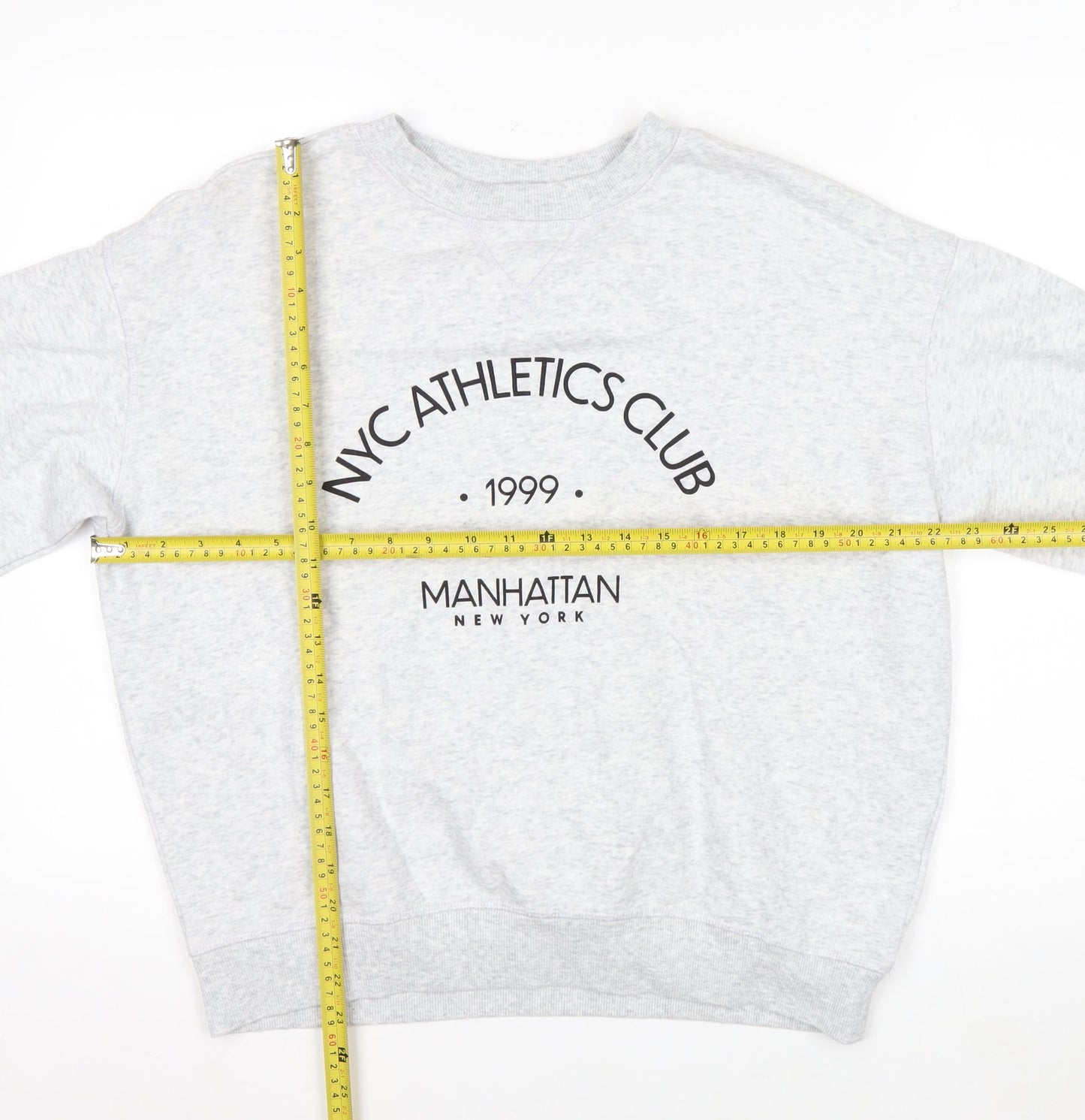 H&M Womens Grey NYC Athletics Club Sweatshirt Size S Cotton Blend