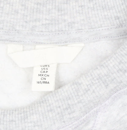 H&M Womens Grey NYC Athletics Club Sweatshirt Size S Cotton Blend