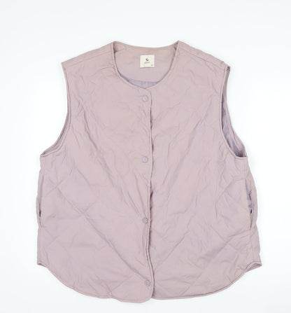 Tu Women Purple Quilted Padded Waistcoat Size 20 Regular Fit