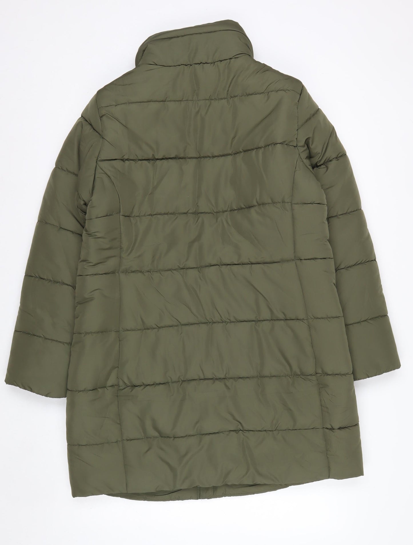 Marks and Spencer Women's Green Long Puffer Coat Size 14