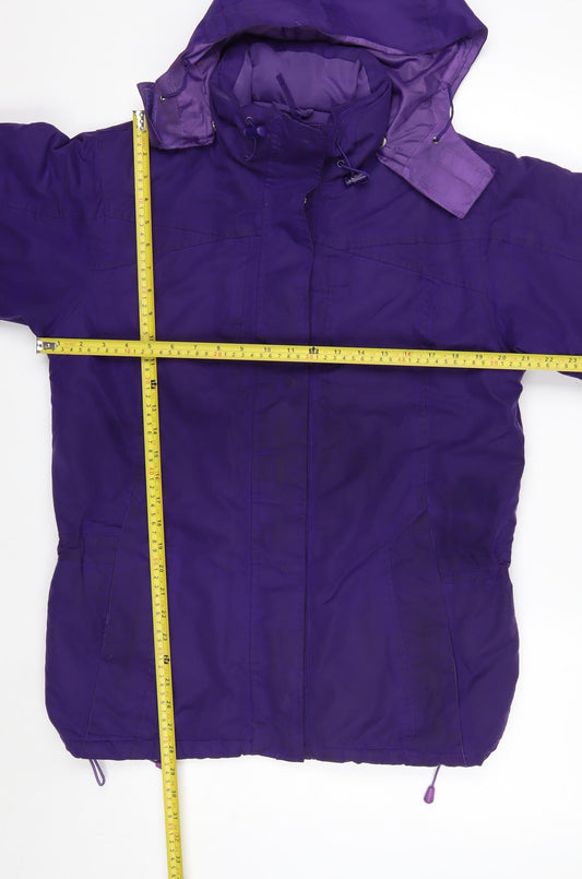 Arctic Storm Womens Purple Hooded Anorak Jacket Size 12