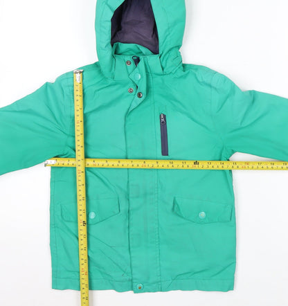 Mountain Warehouse Boys Green 3-4 Years Waterproof Hooded Rain Coat