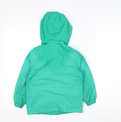 Mountain Warehouse Boys Green 3-4 Years Waterproof Hooded Rain Coat