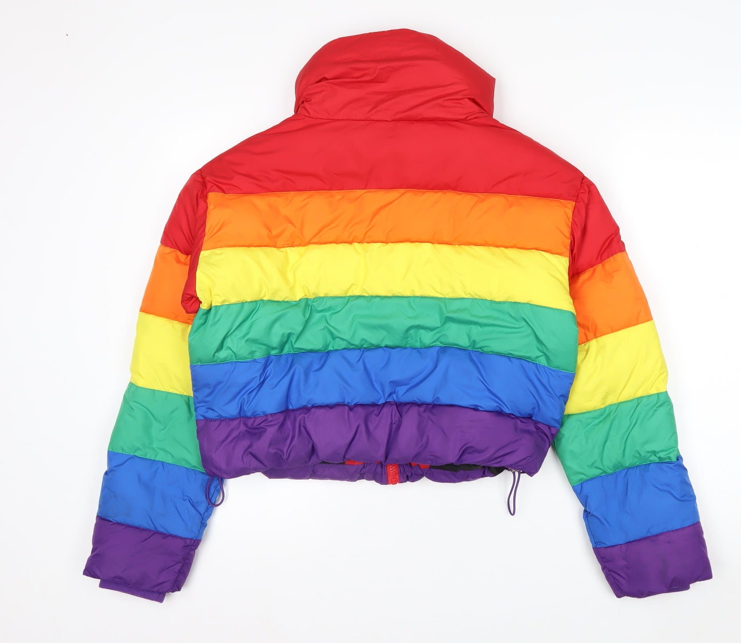 Primark Womens Multicoloured XS Cropped Puffer Jacket