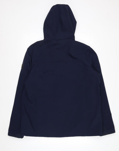 TOG24 Men's Blue XL Softshell Hooded Jacket Water Resistant