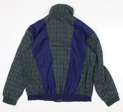 Dunbar Men’s Blue Check Waterproof Rain Jacket Size M Outdoor