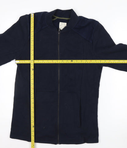 Jack Wills Men's Blue XS Wool Cotton Full Zip Jacket
