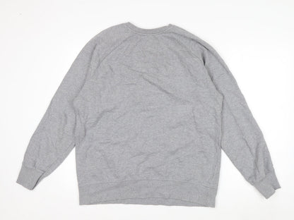 Atari Men's Grey Logo Pullover Sweatshirt Size L Cotton Retro Style