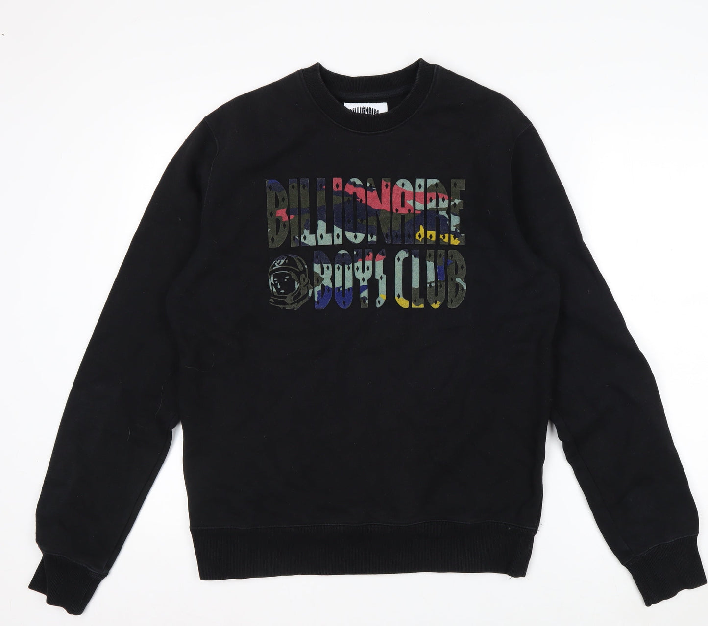 Billionaire Boys Club Men's Black Graphic Crew Neck Pullover Sweatshirt M