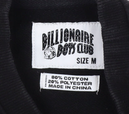 Billionaire Boys Club Men's Black Graphic Crew Neck Pullover Sweatshirt M