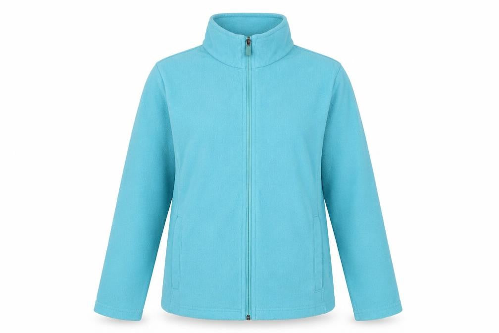 Lands' End Women's Blue Fleece Full Zip Petite Jacket Size S