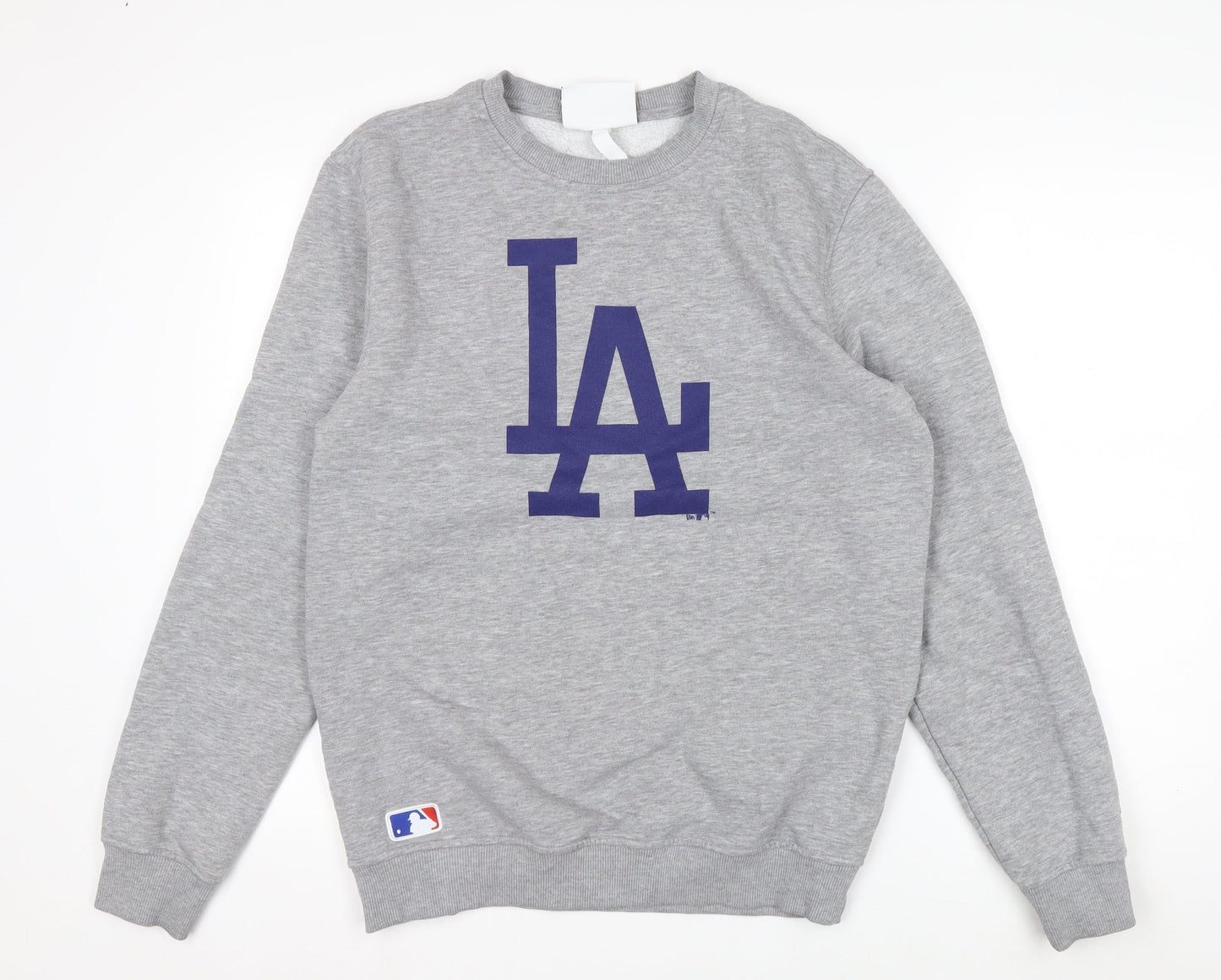 New Era Men’s Grey LA Logo Pullover Sweatshirt M Regular Fit
