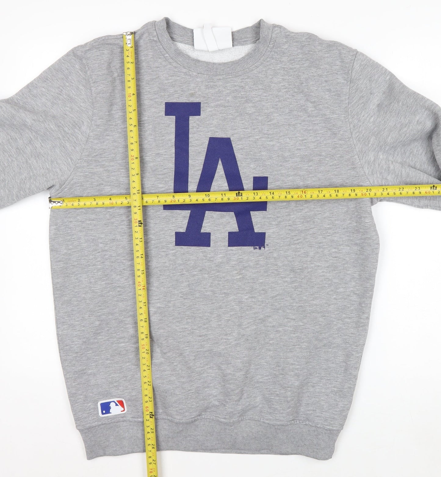 New Era Men’s Grey LA Logo Pullover Sweatshirt M Regular Fit