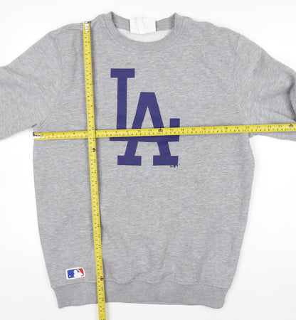 New Era Men’s Grey LA Logo Pullover Sweatshirt M Regular Fit