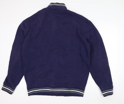 Polo Ralph Lauren Men's Blue Varsity Jacket Size L Tall Cotton Blend