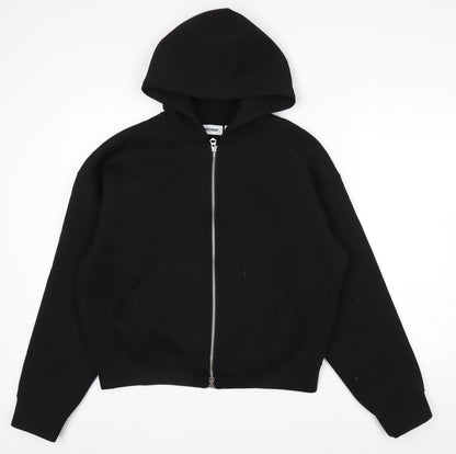 Weekday Mens Black Full Zip Hoodie S Regular Fit