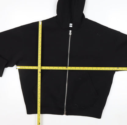 Weekday Mens Black Full Zip Hoodie S Regular Fit