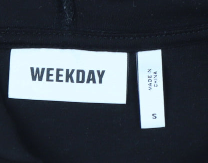 Weekday Mens Black Full Zip Hoodie S Regular Fit