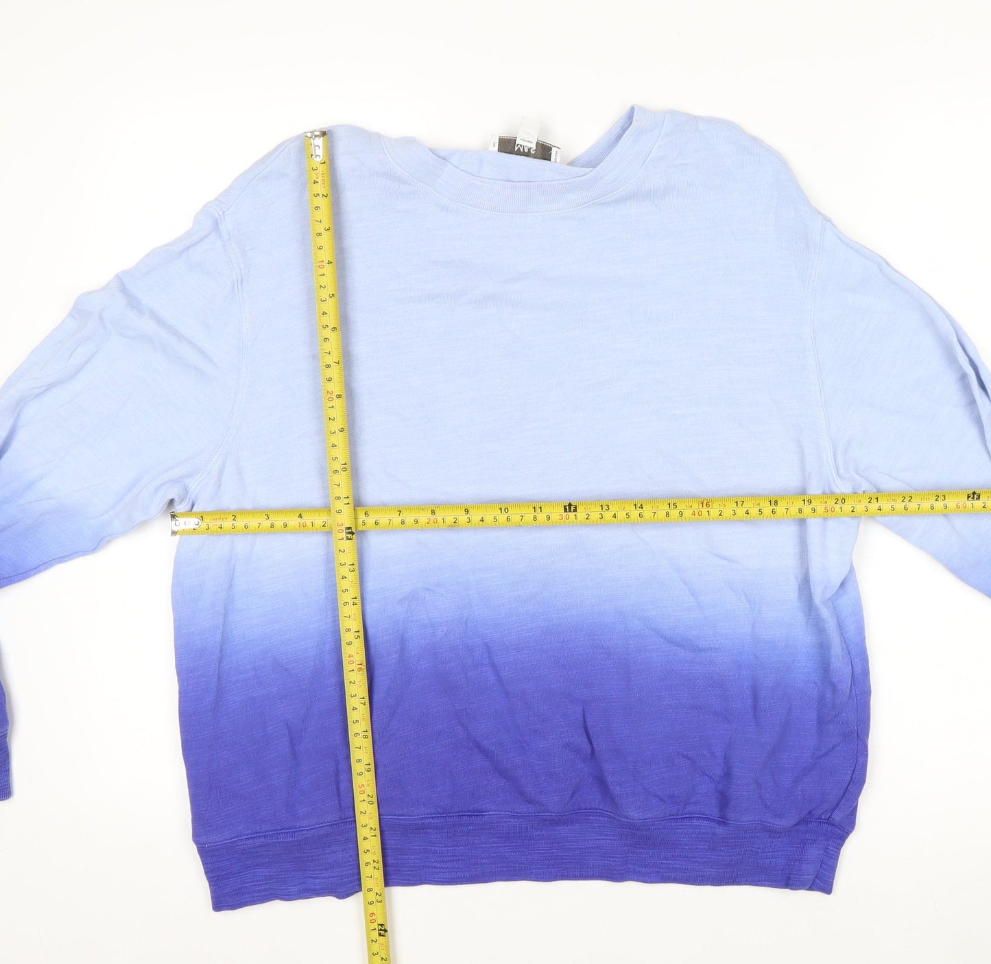 Marks and Spencer Women Purple Ombre Cotton Pullover Sweatshirt M