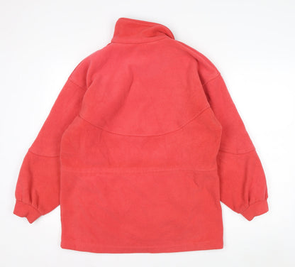 Regatta Women Red Fleece Zip Jacket Size 10 Outdoor Casual