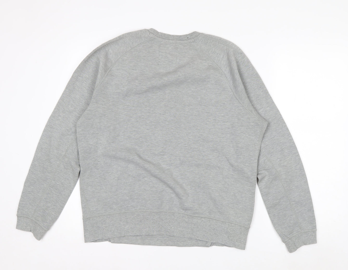 Nike Men's Grey Regular Fit Crew Neck Pullover Sweatshirt M