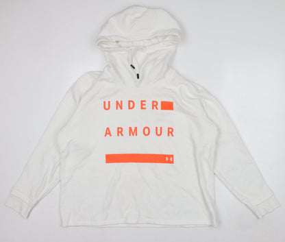 Under Armour Men’s White XL Pullover Hoodie Graphic Print Sportswear