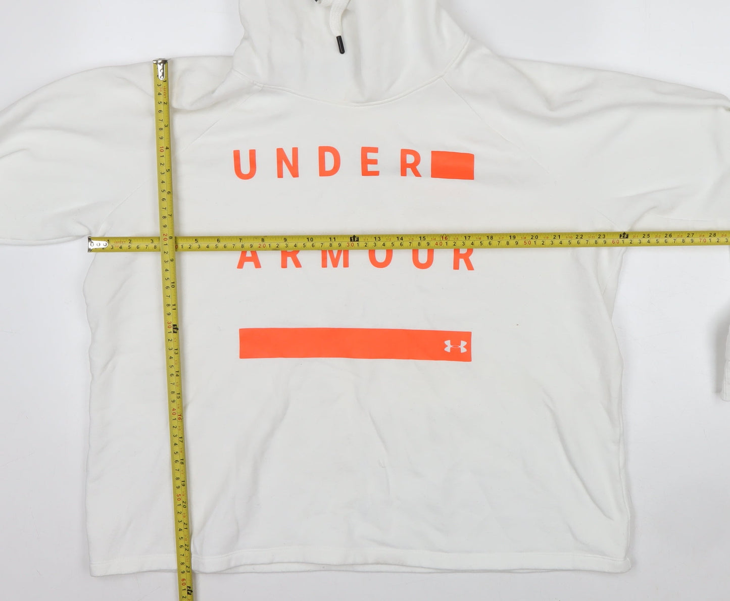 Under Armour Men’s White XL Pullover Hoodie Graphic Print Sportswear
