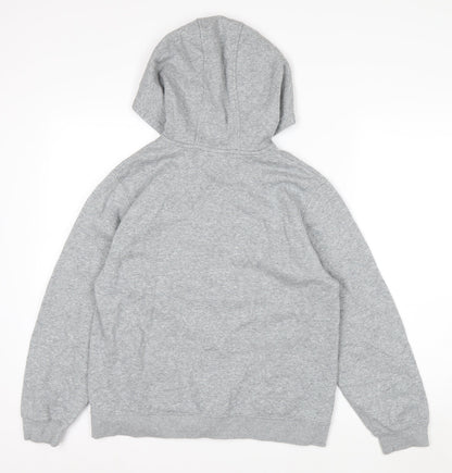 Nike Boys Grey Full Zip Hoodie XL 158-170cm Cotton Blend Fleece