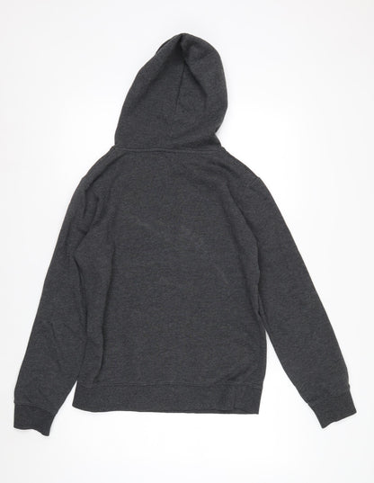 FILA Men’s Grey Pullover Hoodie S Logo Fleece Sports Casual