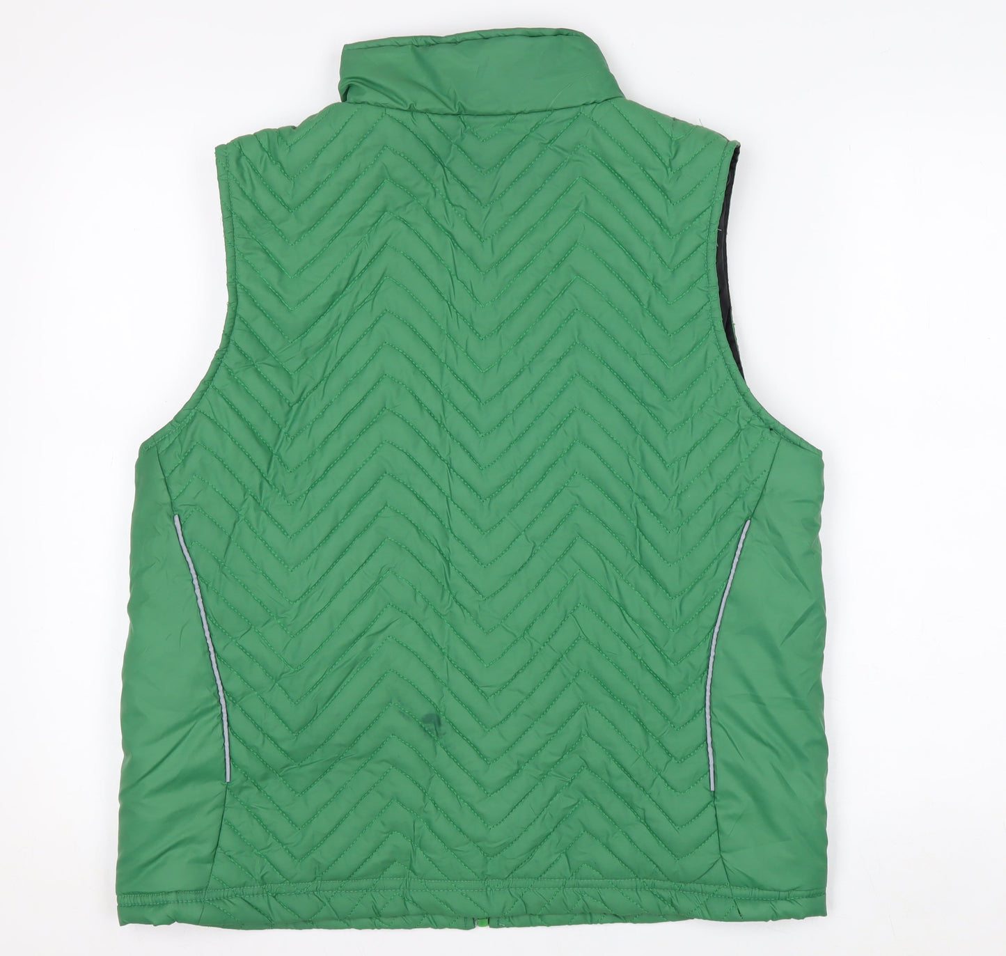 PrettyLittleThing Womens Green Quilted Sleeveless Waistcoat UK 8