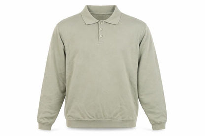 EWM Men’s Green Collared Henley Sweatshirt Size M