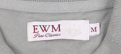 EWM Men’s Green Collared Henley Sweatshirt Size M