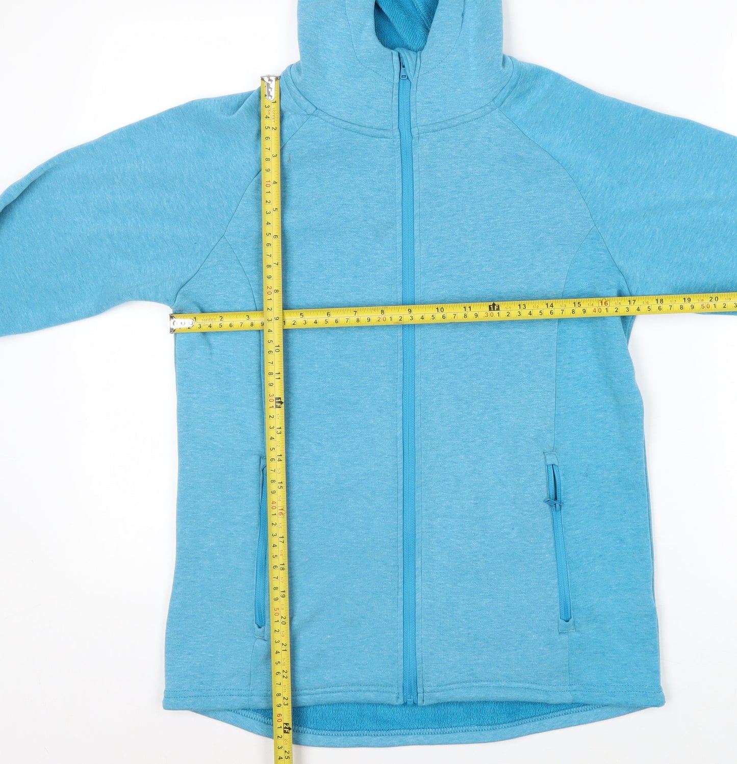Mountain Warehouse Women Blue Full Zip Hooded Fleece Jacket UK 10