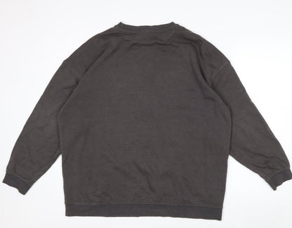 H&M Divided Men’s Grey Sprint Track Crew Neck Sweatshirt Size M