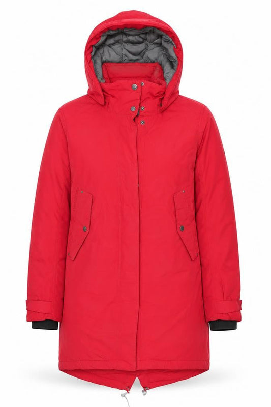 Didriksons 1913 Mens Red Waterproof Hooded Parka Coat Size 40