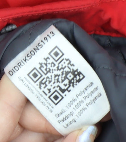 Didriksons 1913 Mens Red Waterproof Hooded Parka Coat Size 40